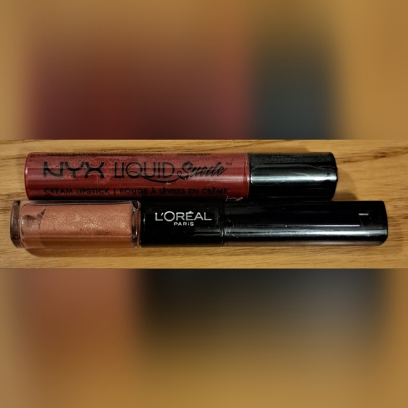 NIB NYX & Loreal Liquid Lipstick Duo Cosmetic Makeup Beauty Lip - Picture 2 of 5